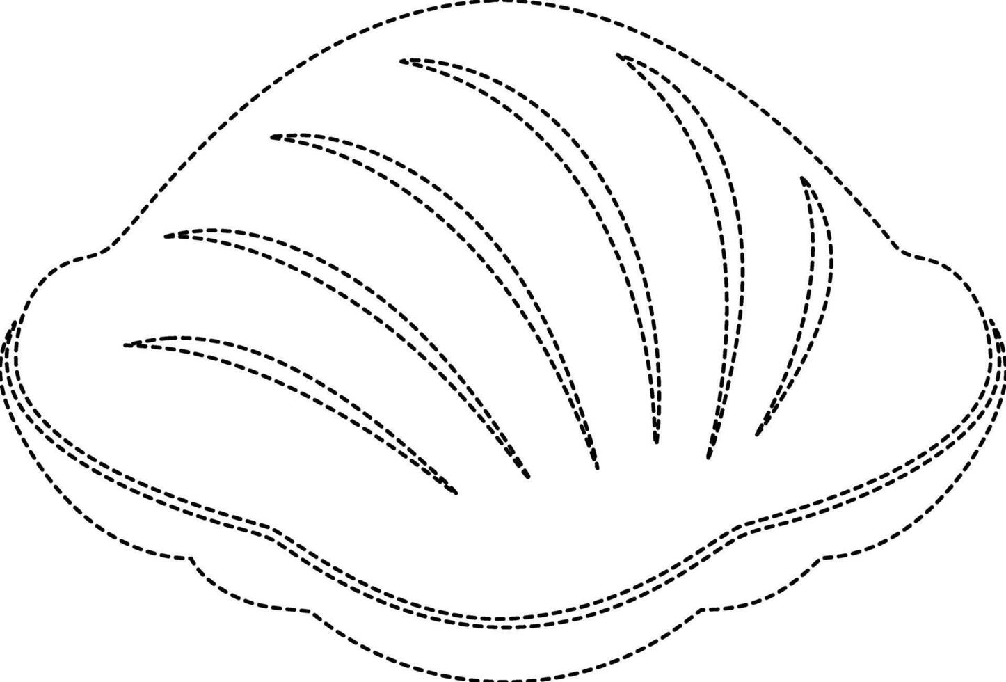 A shell coloring page vector