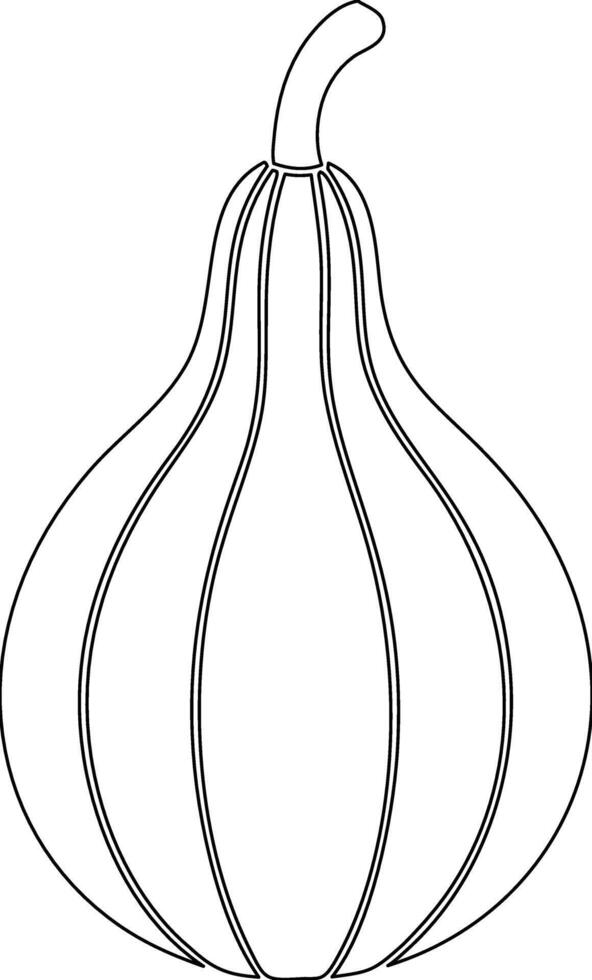 A pumpkin coloring page vector