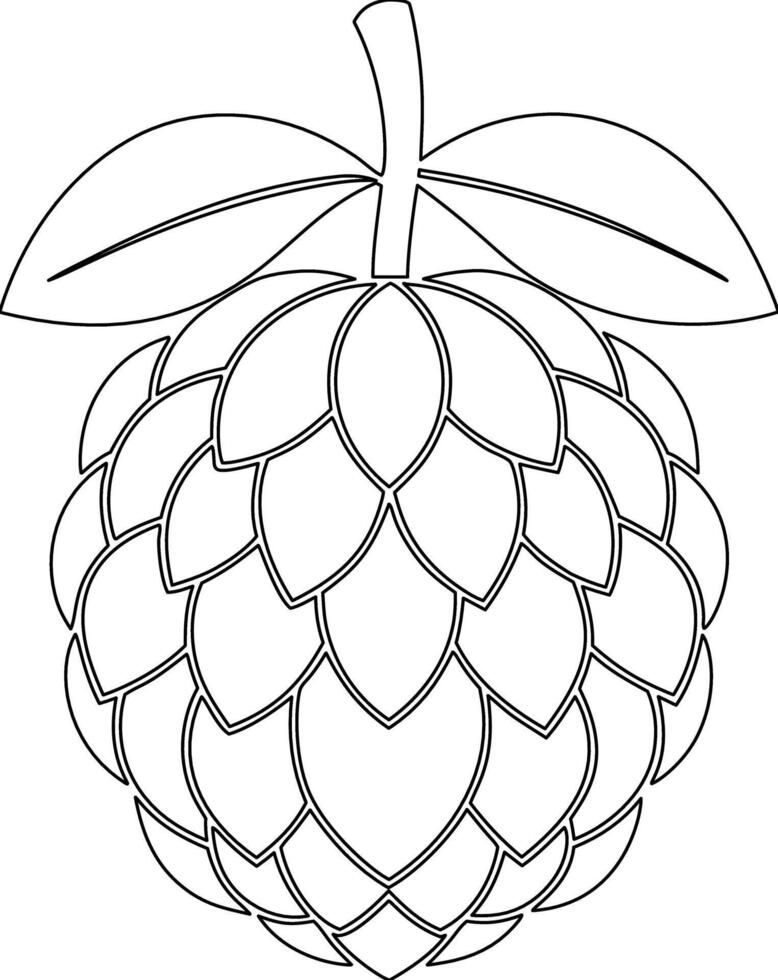 A black and white drawing of an apple vector