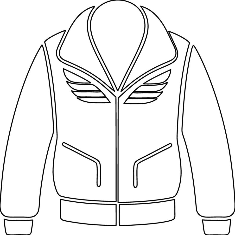 A jacket with wings vector