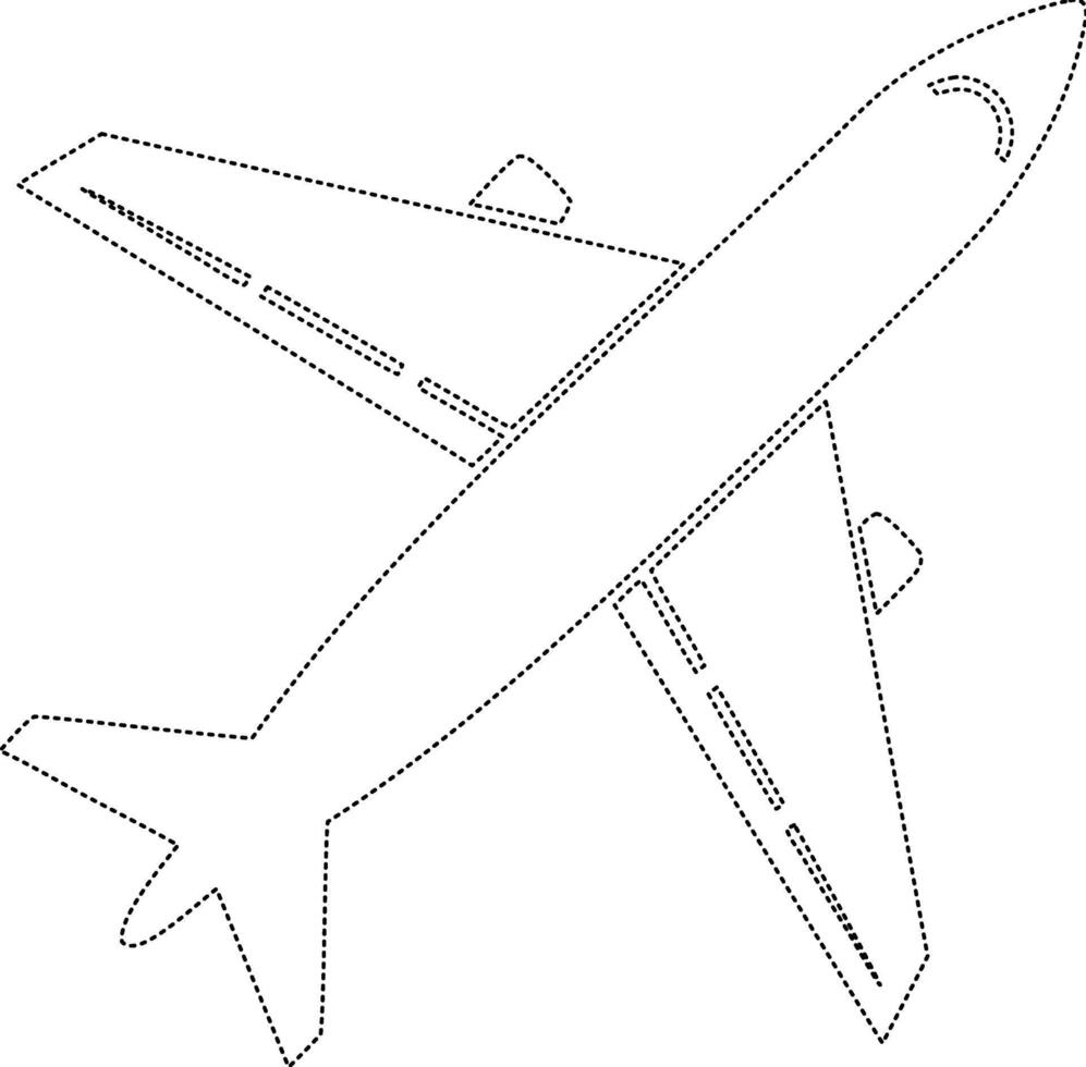 Airplane coloring pages vector