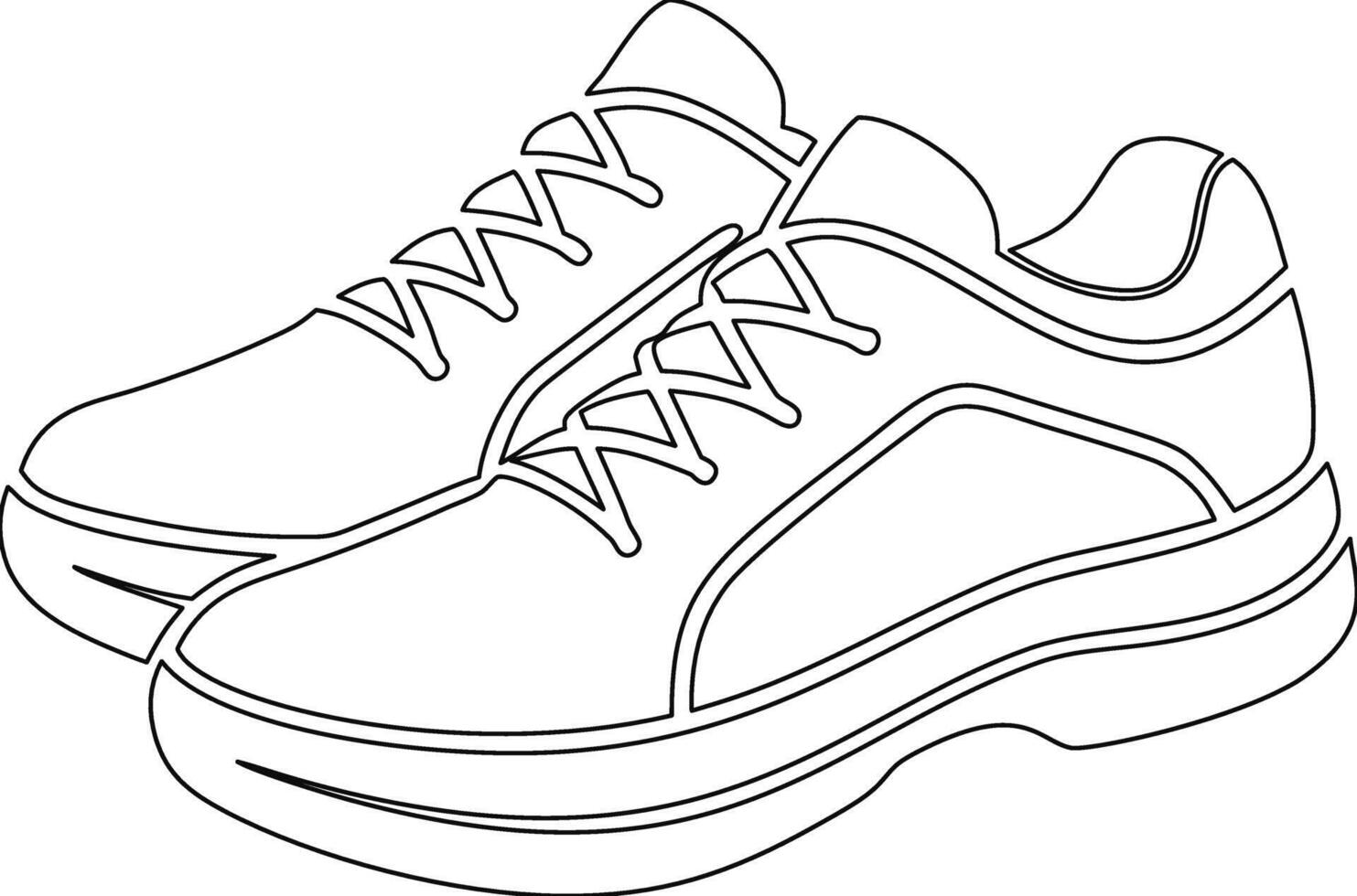 Sneakers coloring pages 49565864 Vector Art at Vecteezy