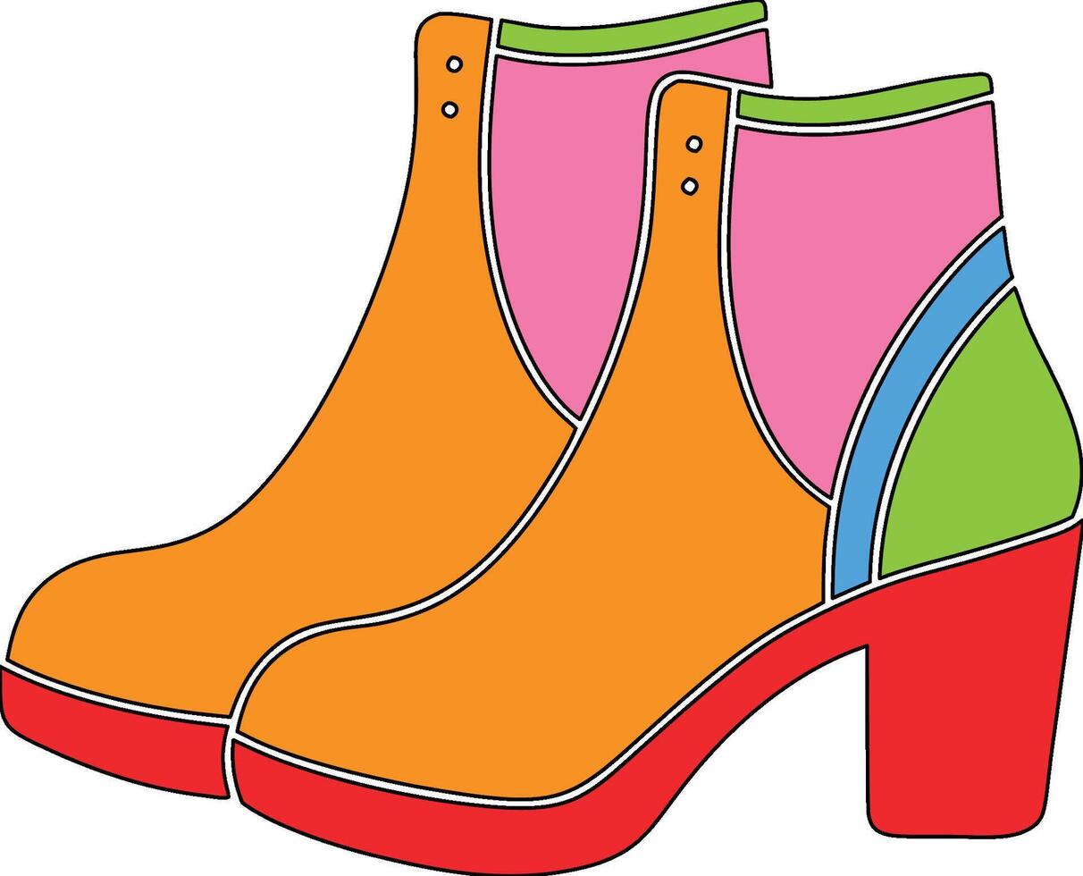 Colorful boots clipart vector