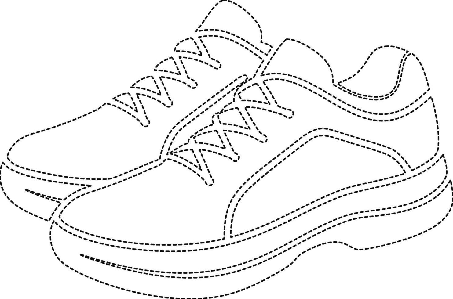 Sneakers coloring pages vector