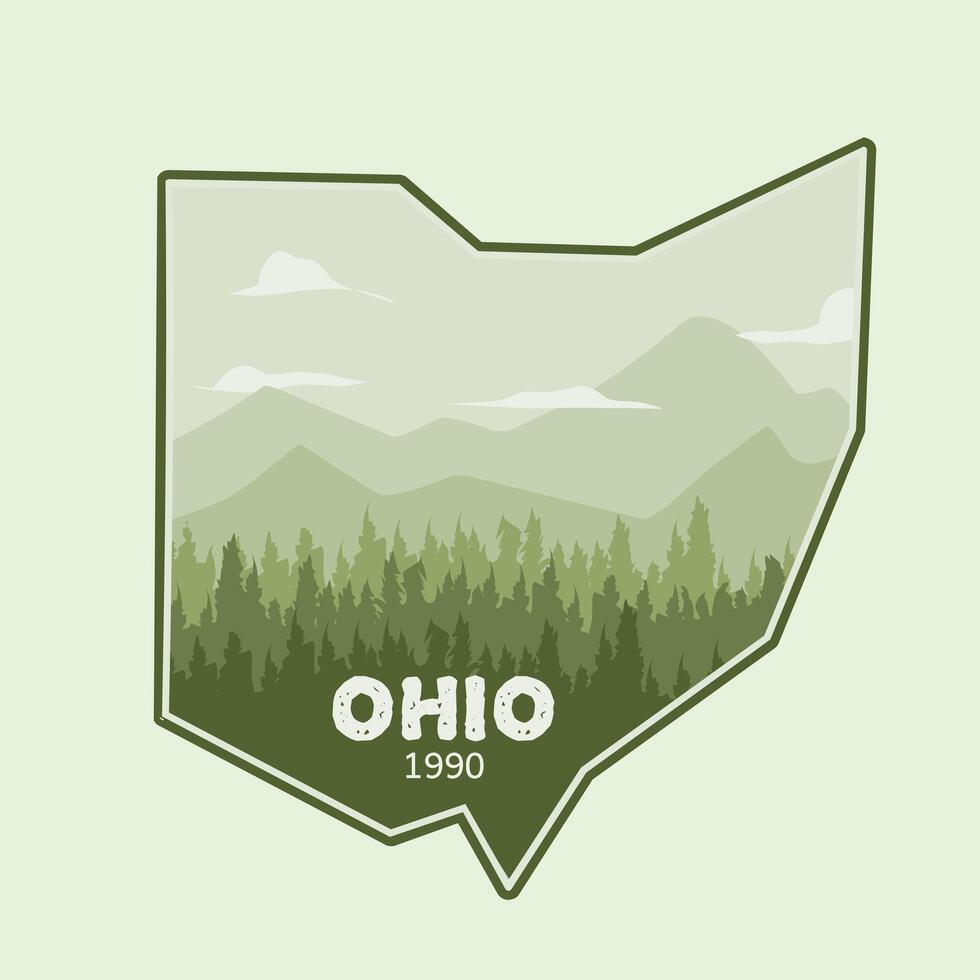 Ohio Forest Design Perfect for Stickers, apparel, etc vector