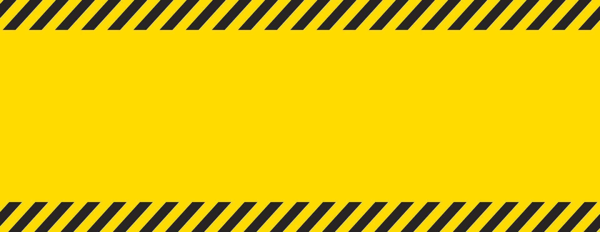 Black Yellow Hazard Striped Lines Blank Background Illustration vector