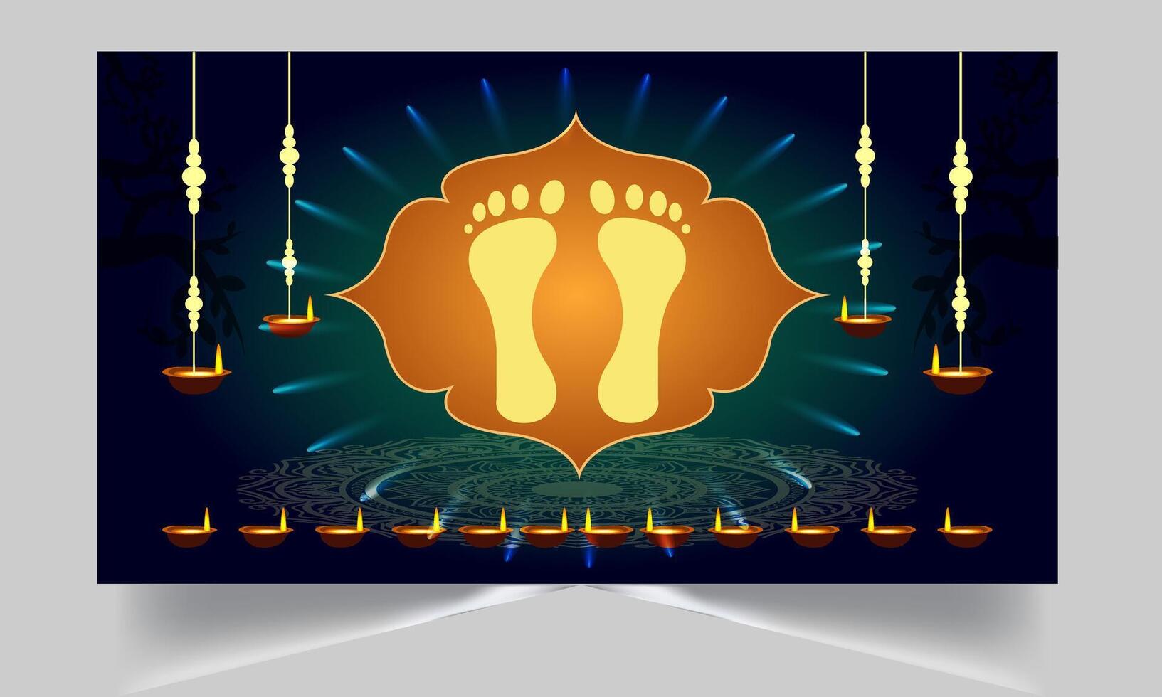 Dhanteras festival design vector