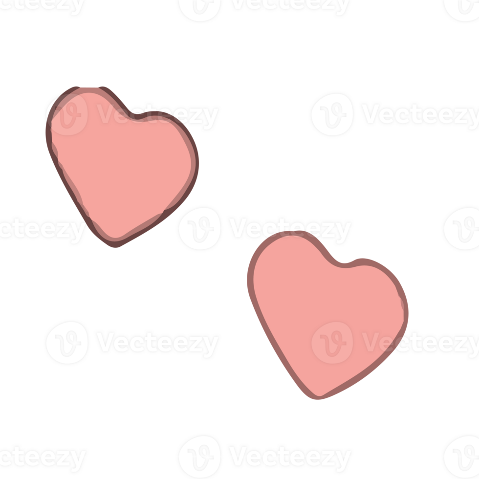 two pink hearts png