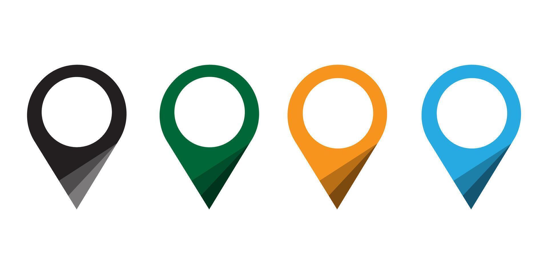 Location pin. Map pin flat icon design. vector