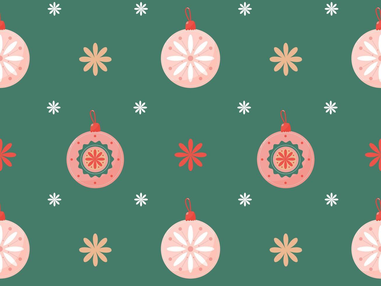 Bright background with Christmas decorations on a green background vector
