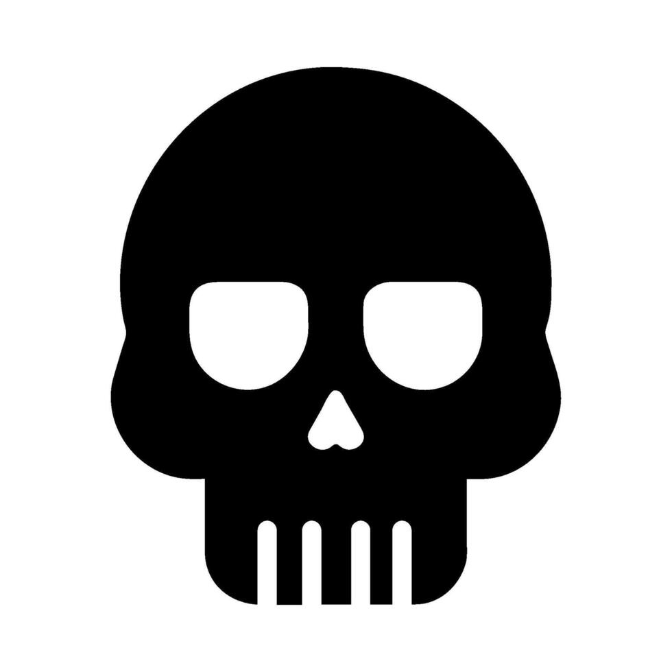 A skull icon on a white background vector