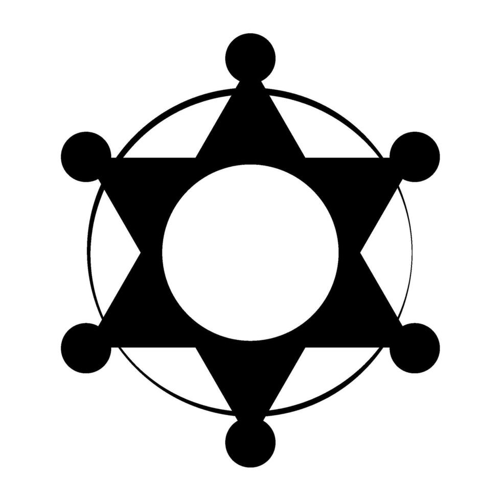 A sheriff star with people in it vector