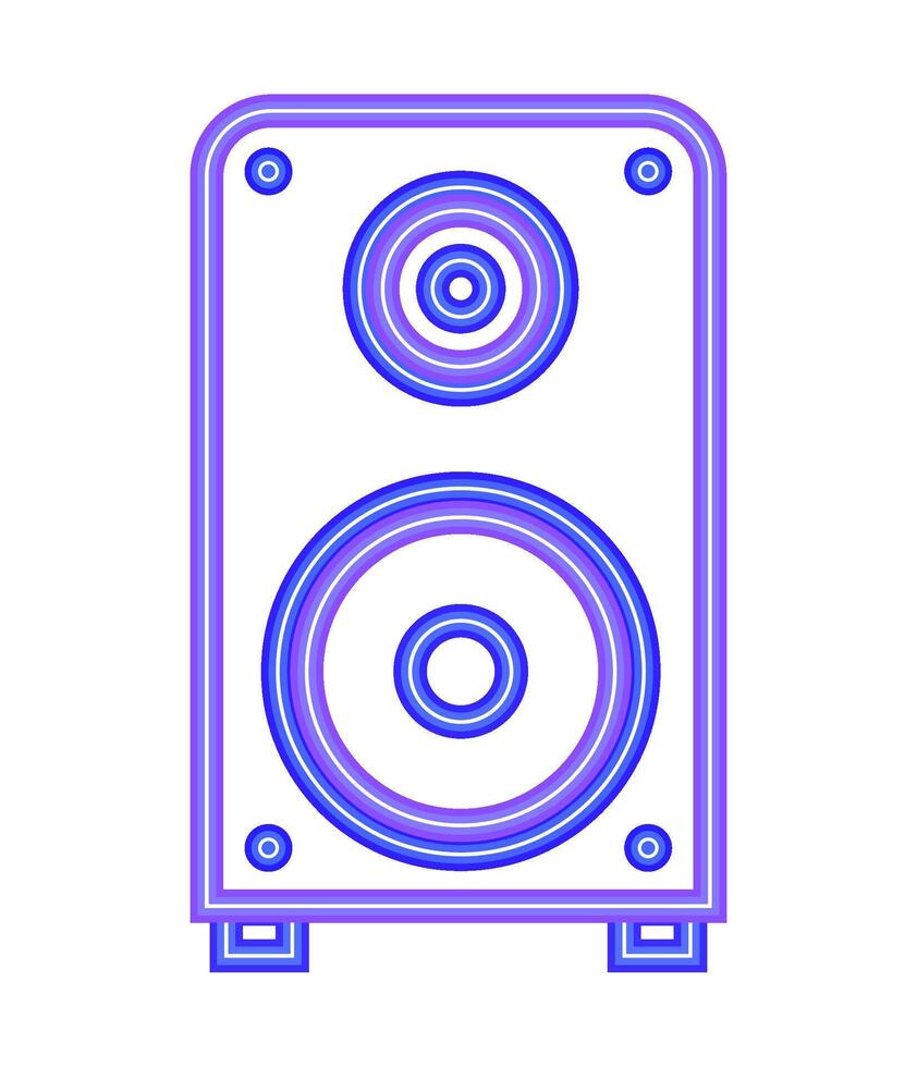 A speaker icon in a thin line style vector