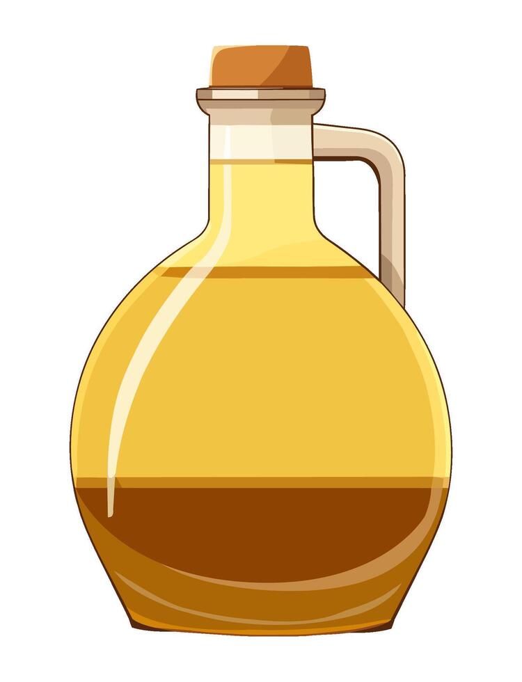 A jug of oil on a white background vector