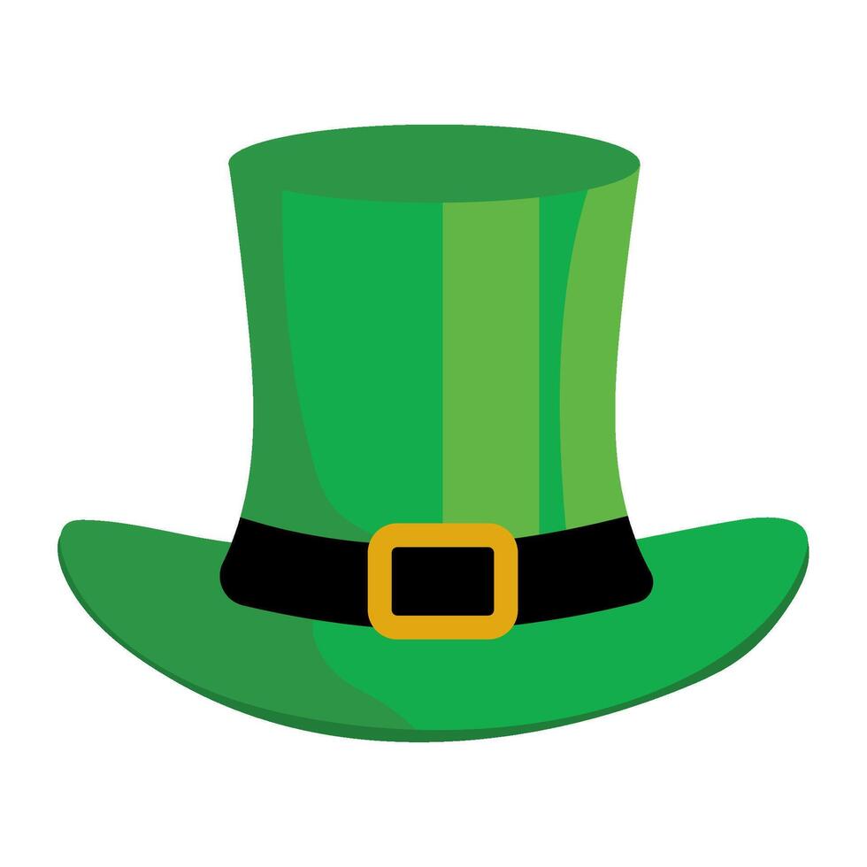 A green hat with a black belt on it vector