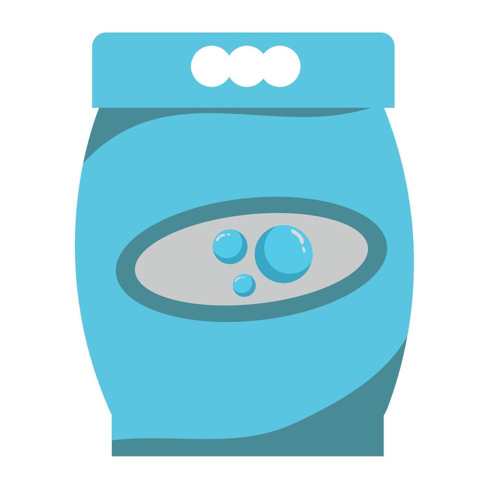 A blue bag with bubbles on it vector