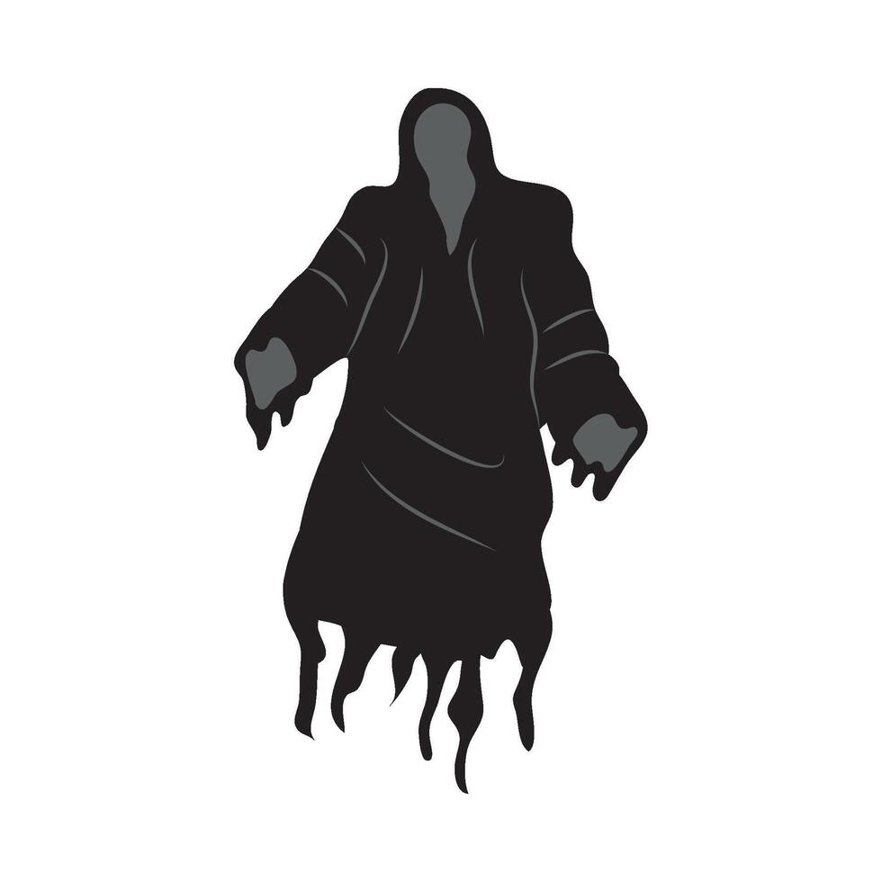 A black silhouette of a man in a hood vector
