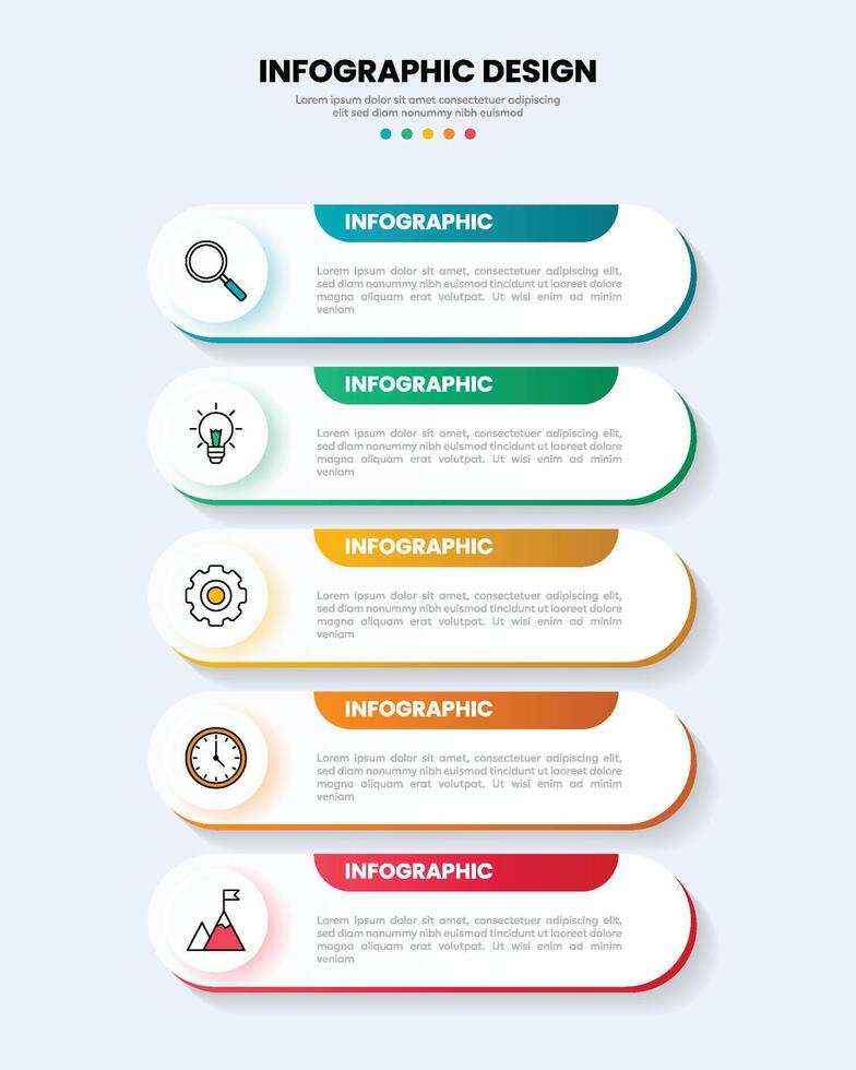 Infographic showing timeline steps vector