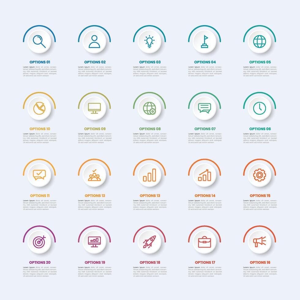 infographic circle with icon vector