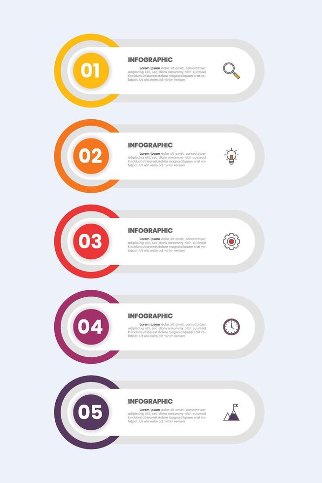 5 Infographic Circle Options vector
