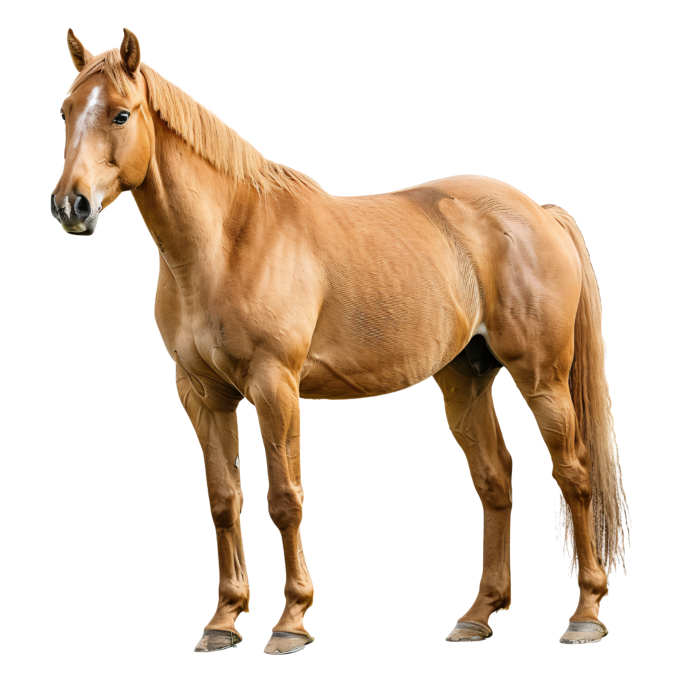 Majestic bay sport horse isolated on transparent background png