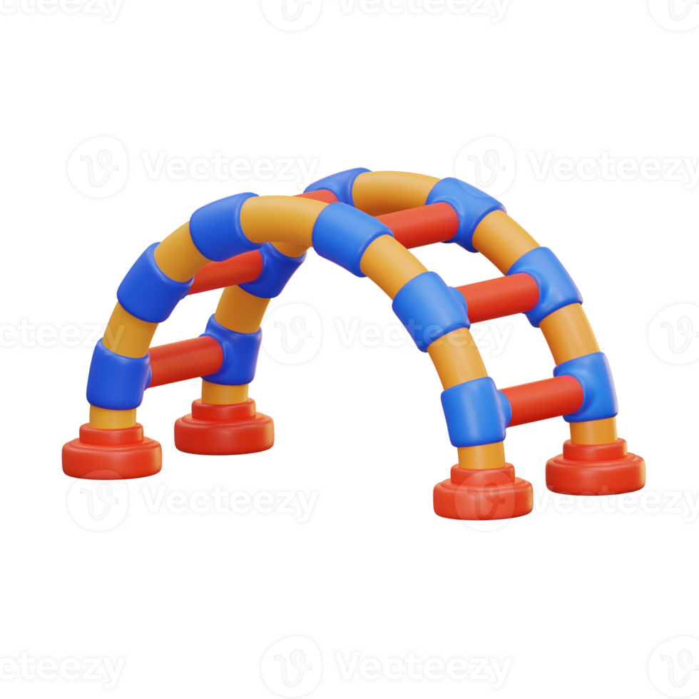 3d illustration playground monkey bars png