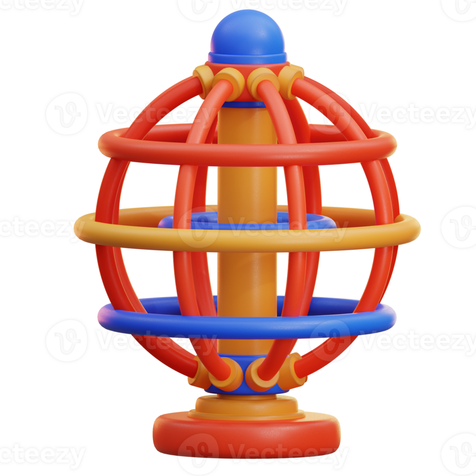 3d illustration rotating Toy Sphere png