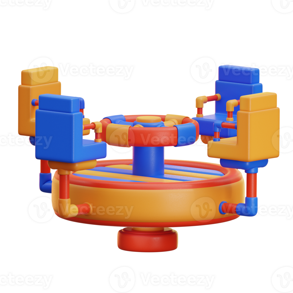 3d illustration Playground Merry Go Round png
