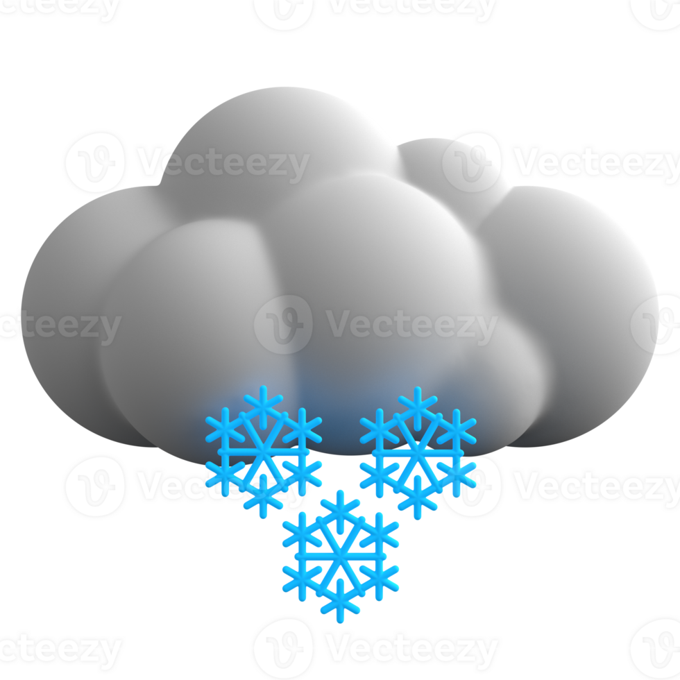3D icon weather snowy png