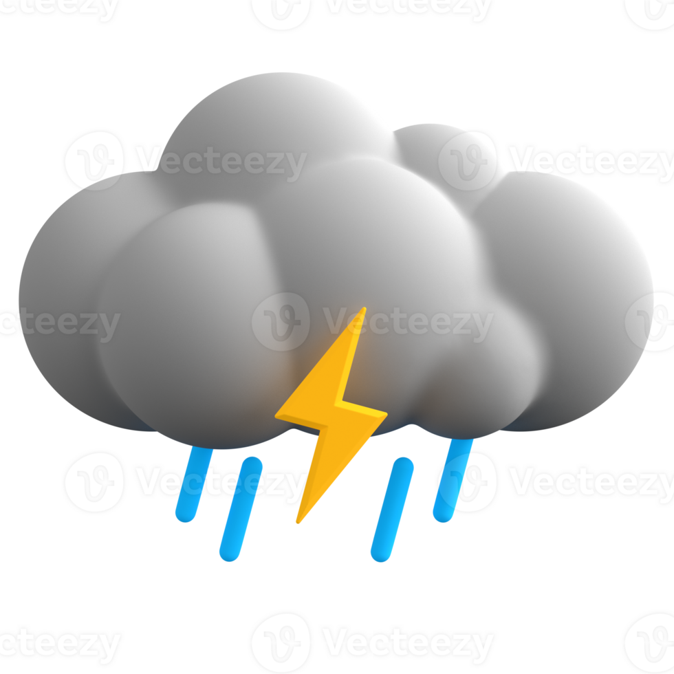 3D icon weather thunderstorms png