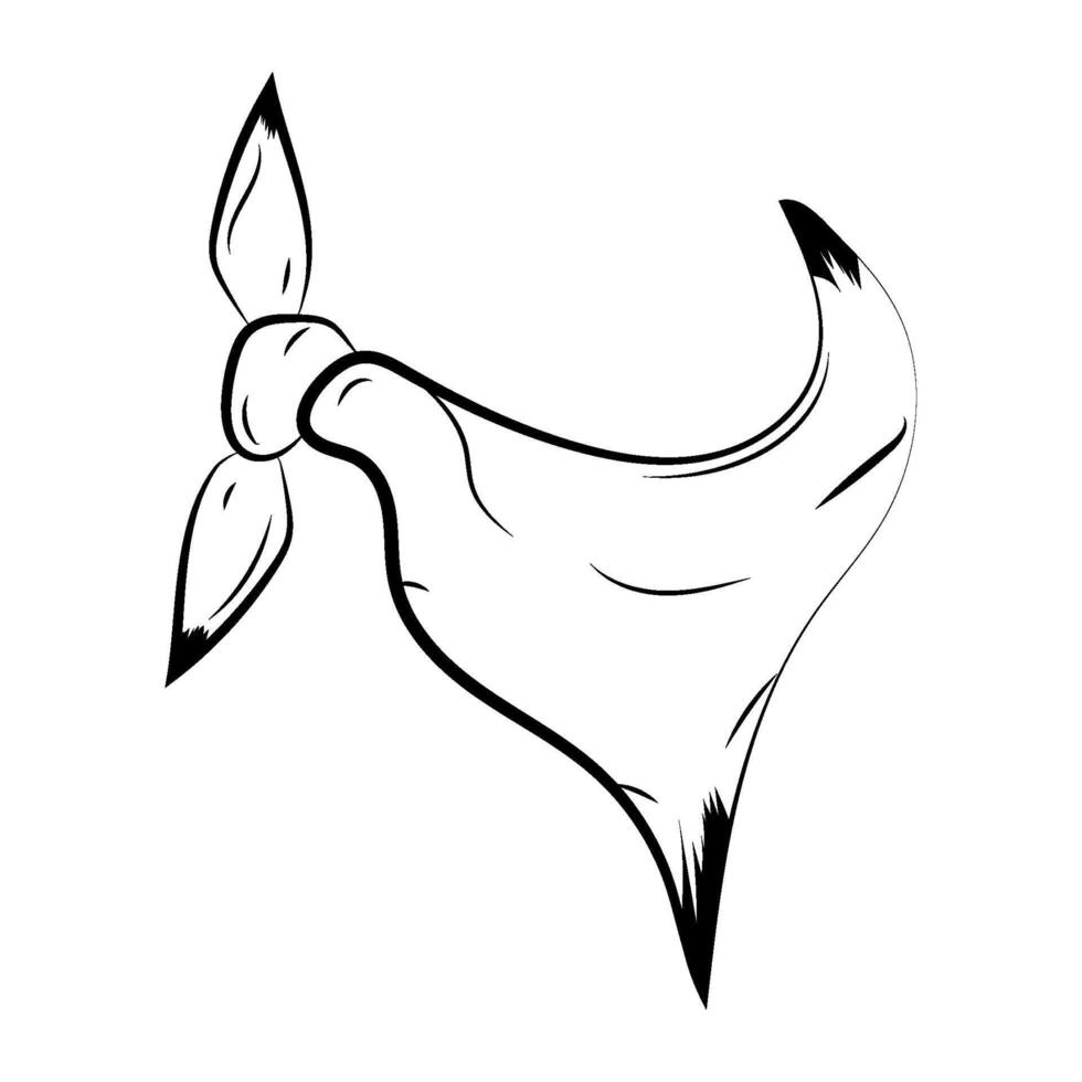 A drawing of a horse with a tail vector