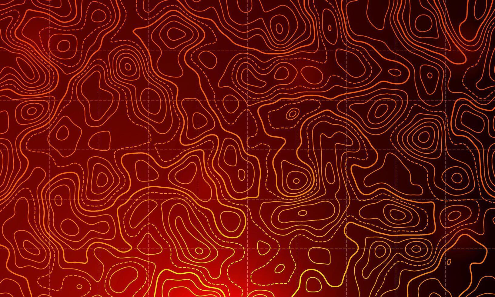 Ocean bottom topographic line map curvy wave isolines illustration. vector