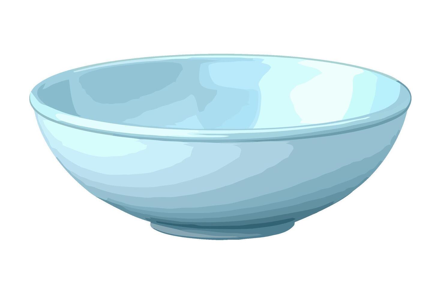 A blue bowl on a white background vector