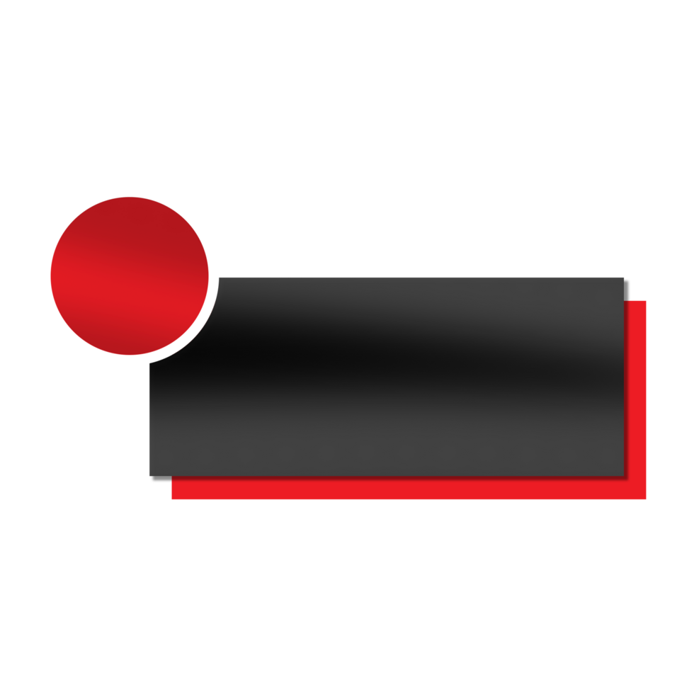 Black and Red empty blank sale tag or label On transparent Background png