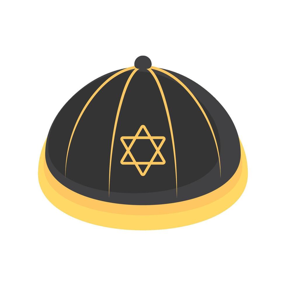 Jewish hat icon isolated on white background vector