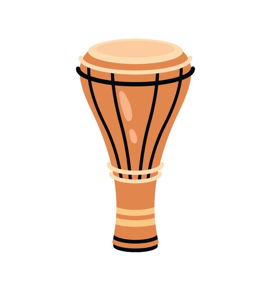 A djembe drum on a white background vector
