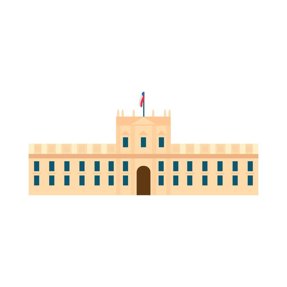 The building is a large building with a flag on top vector