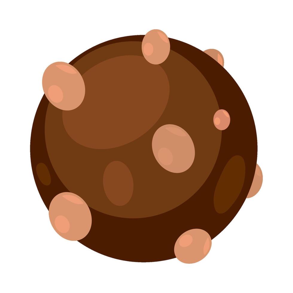 A brown ball with many small dots on it vector