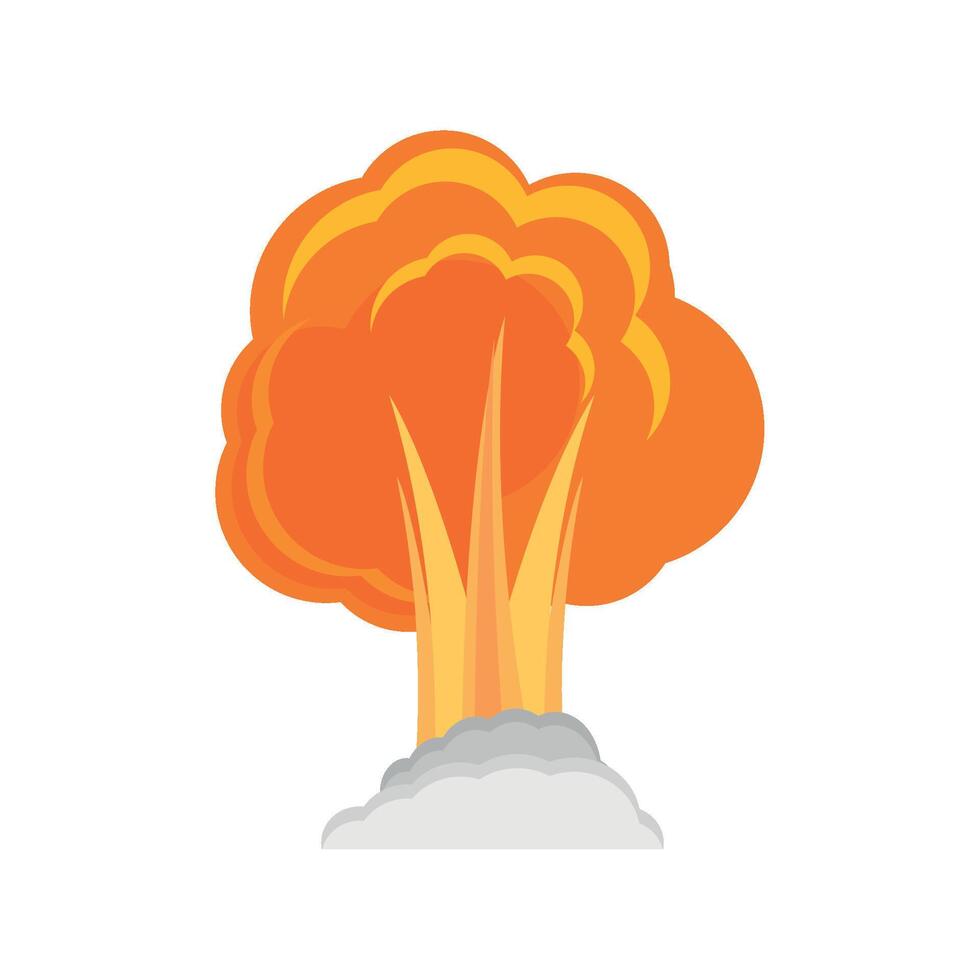 An orange explosion icon on a white background vector