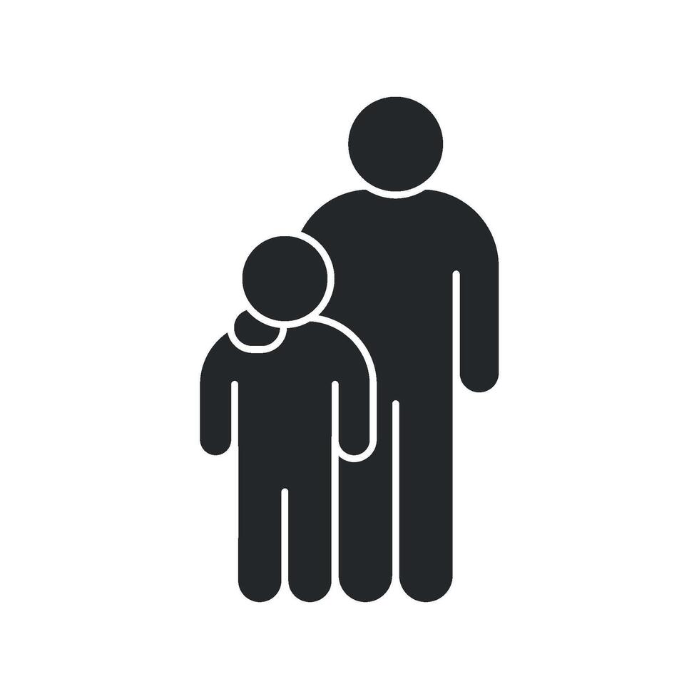 Father and son icon illustration on white background vector
