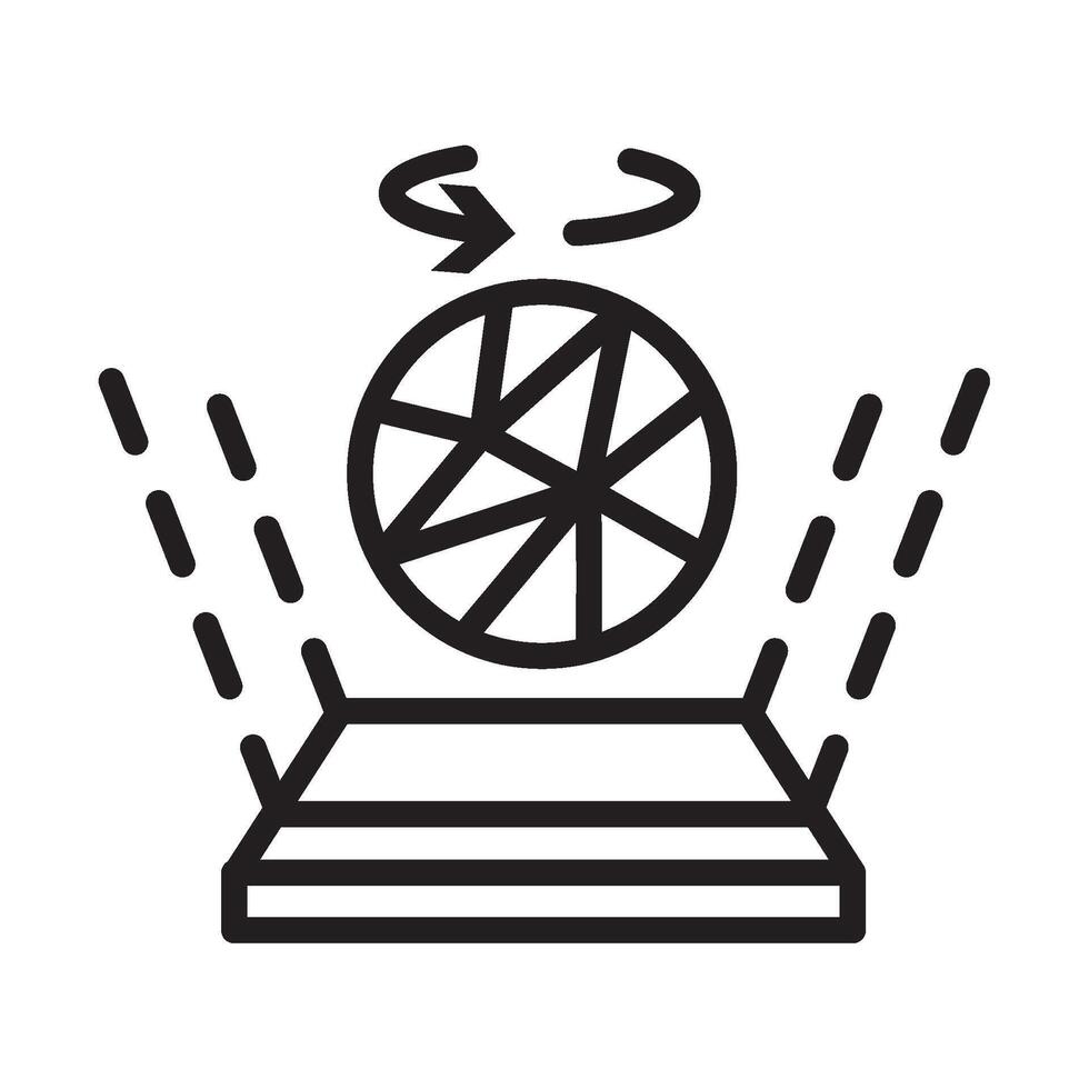 A black and white illustration of a basketball on a table vector