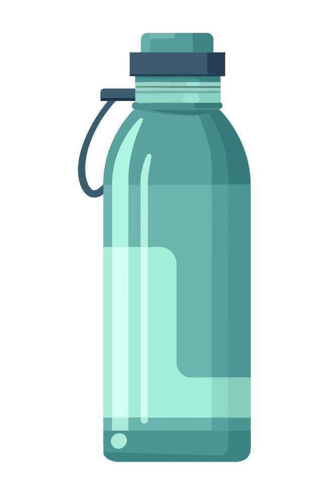 Water bottle with lid isolated illustration vector
