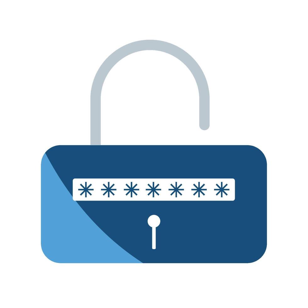 A lock with a key in it vector