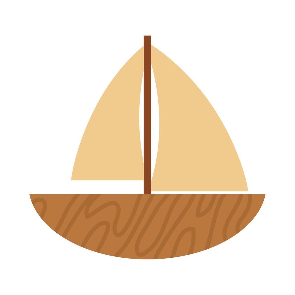 A sailboat on a white background vector