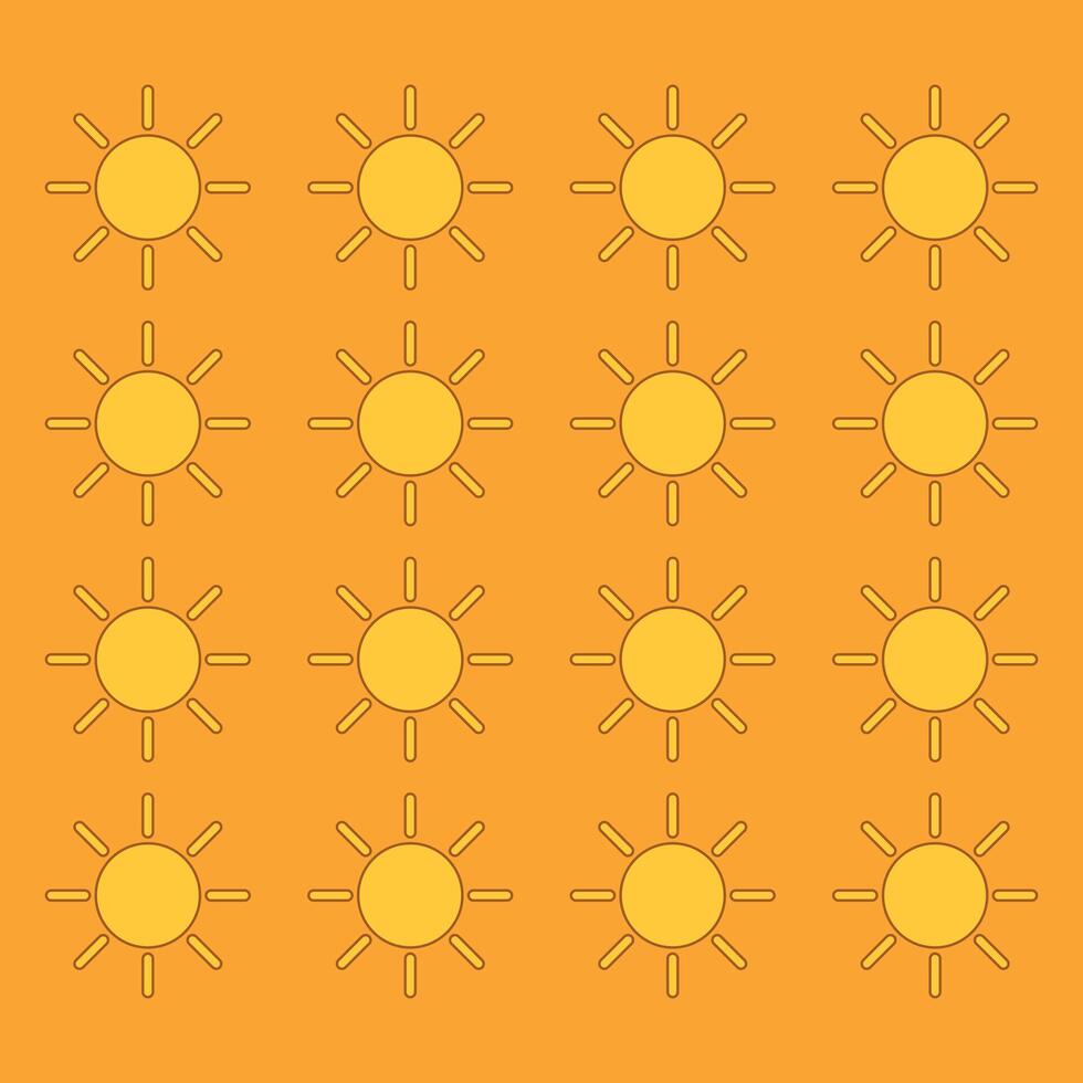 Sun illustration. Sun with different color. Children's flat illustration. Sunshine clip art graphics Digital Illustrations. vector