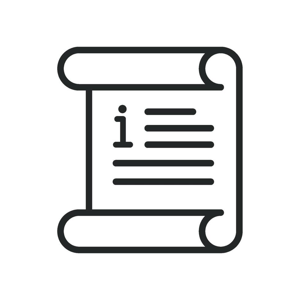 A scroll with a paper on it vector