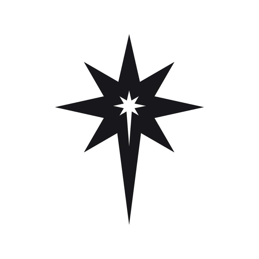 A black star with a white background vector