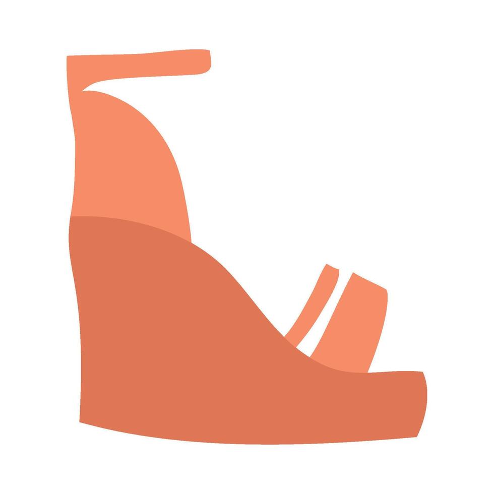 A woman's shoe with a wedge heel vector