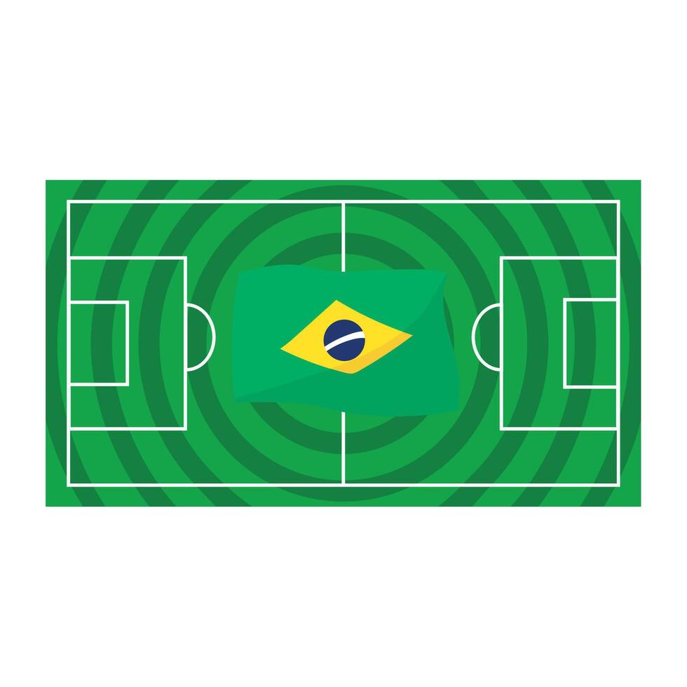 Brazil flag on soccer field price 1 credit usd 1 vector