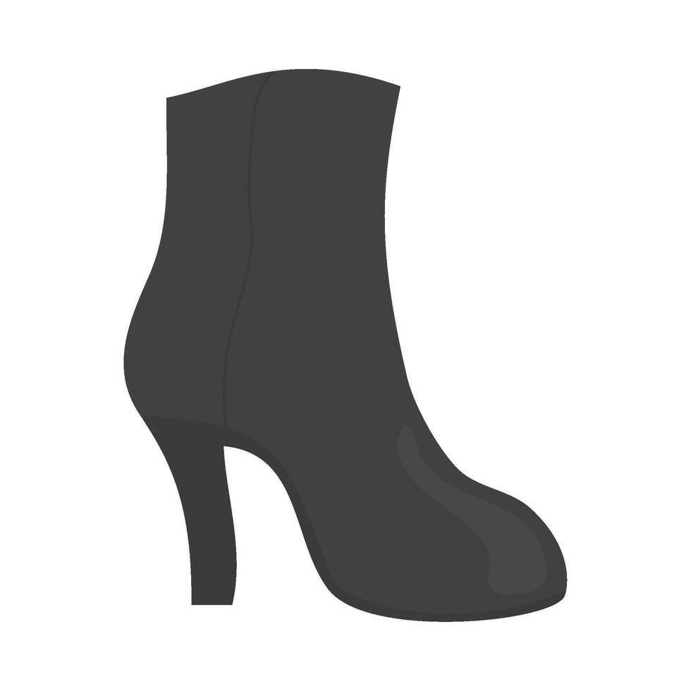 Black high heeled boot icon isolated on white background vector